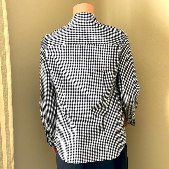 Blouse by J.Crew black/white check in extra small - Picture 2 of 6